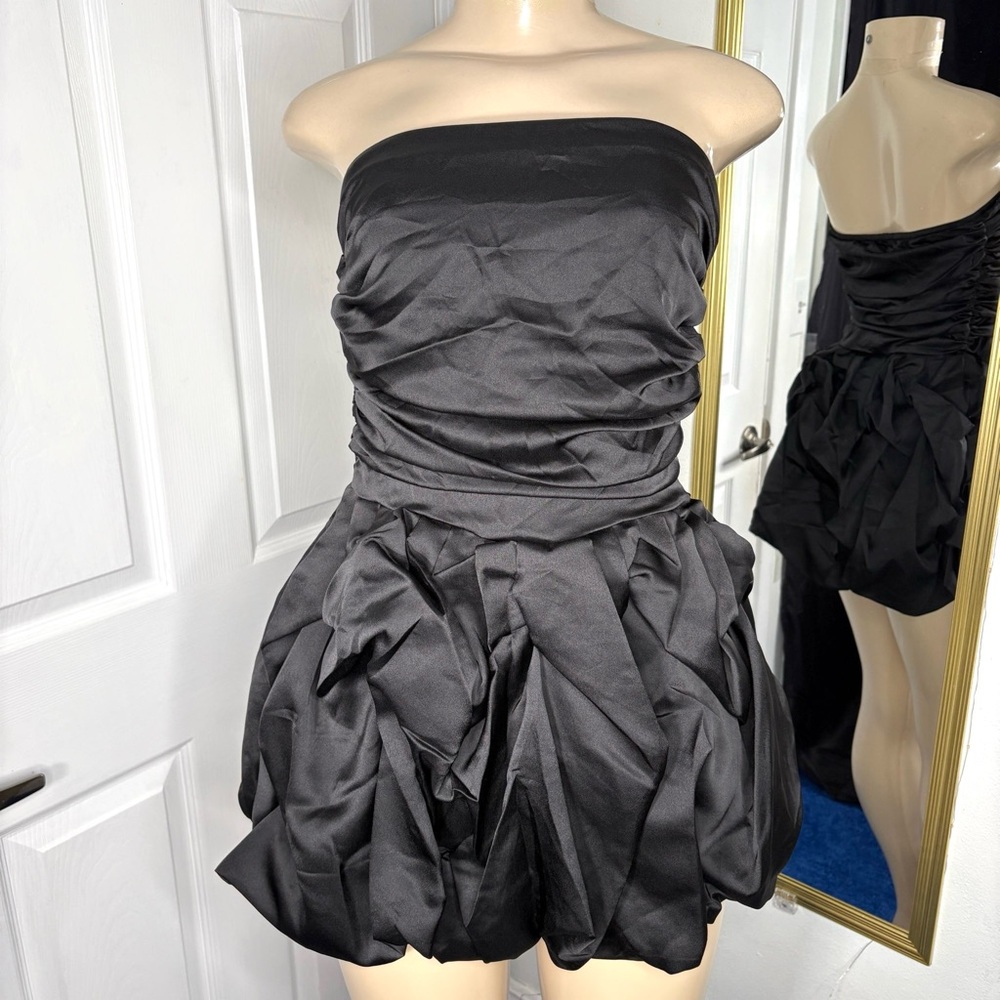 Black Strapless Mini Dress